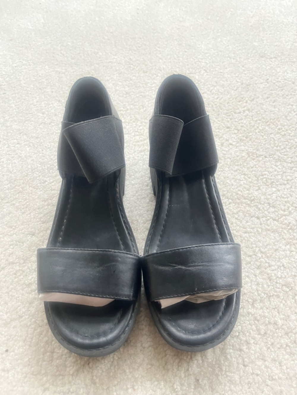 Silence + noise Black Elastic Strap Sandals